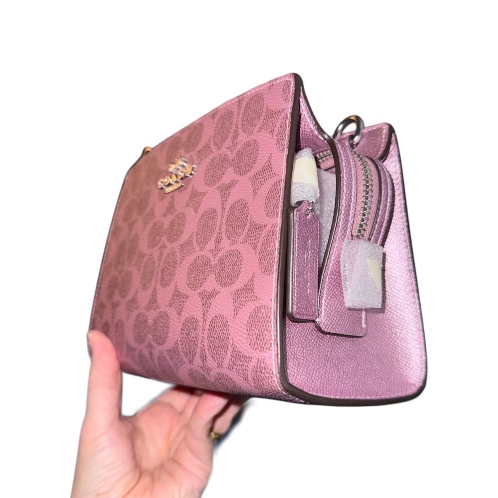 Coach Pink Signature Crossbody Bag - Picture 9 of 12